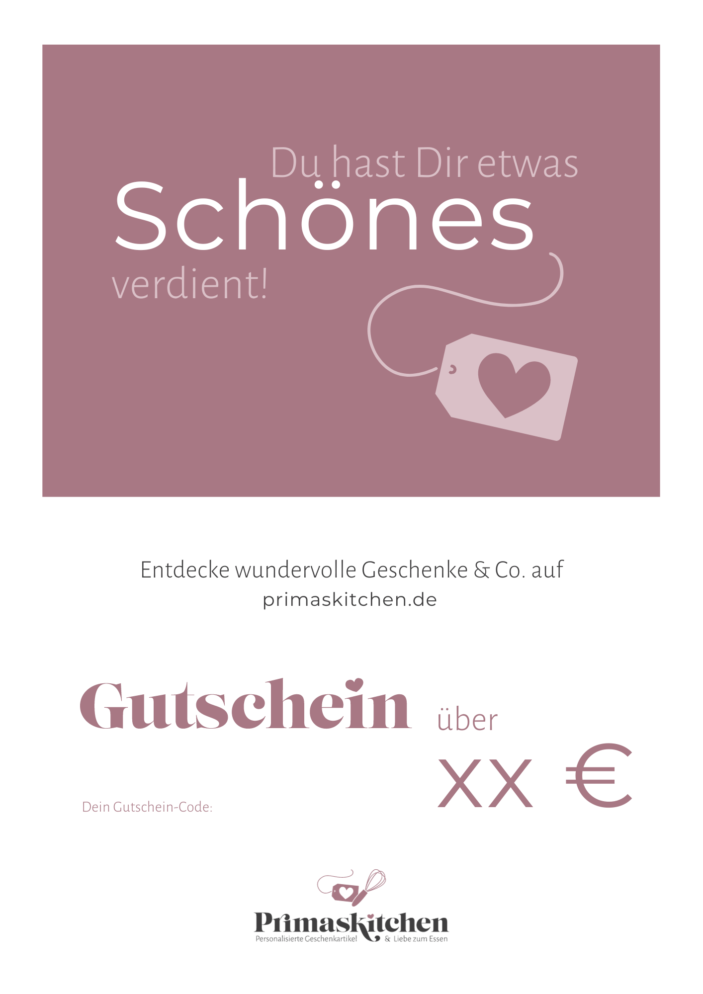 Geschenkgutschein - Primaskitchen