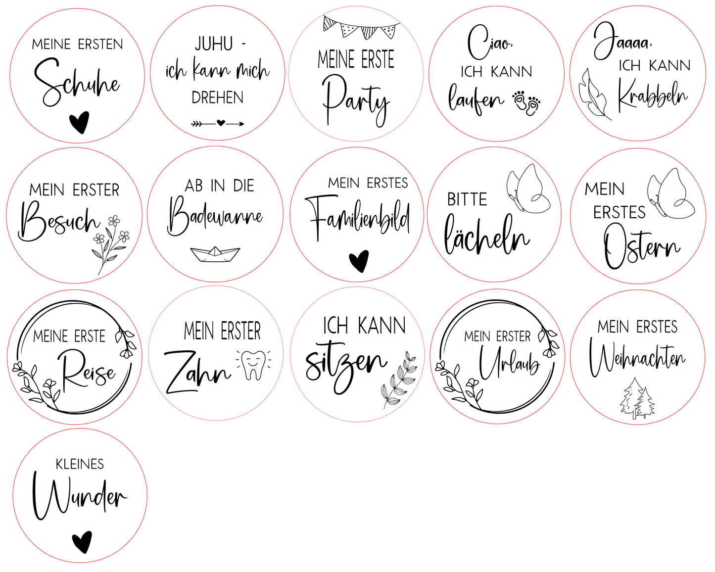 Meilensteinkarten „Meine ersten Erlebnisse“ - Primaskitchen