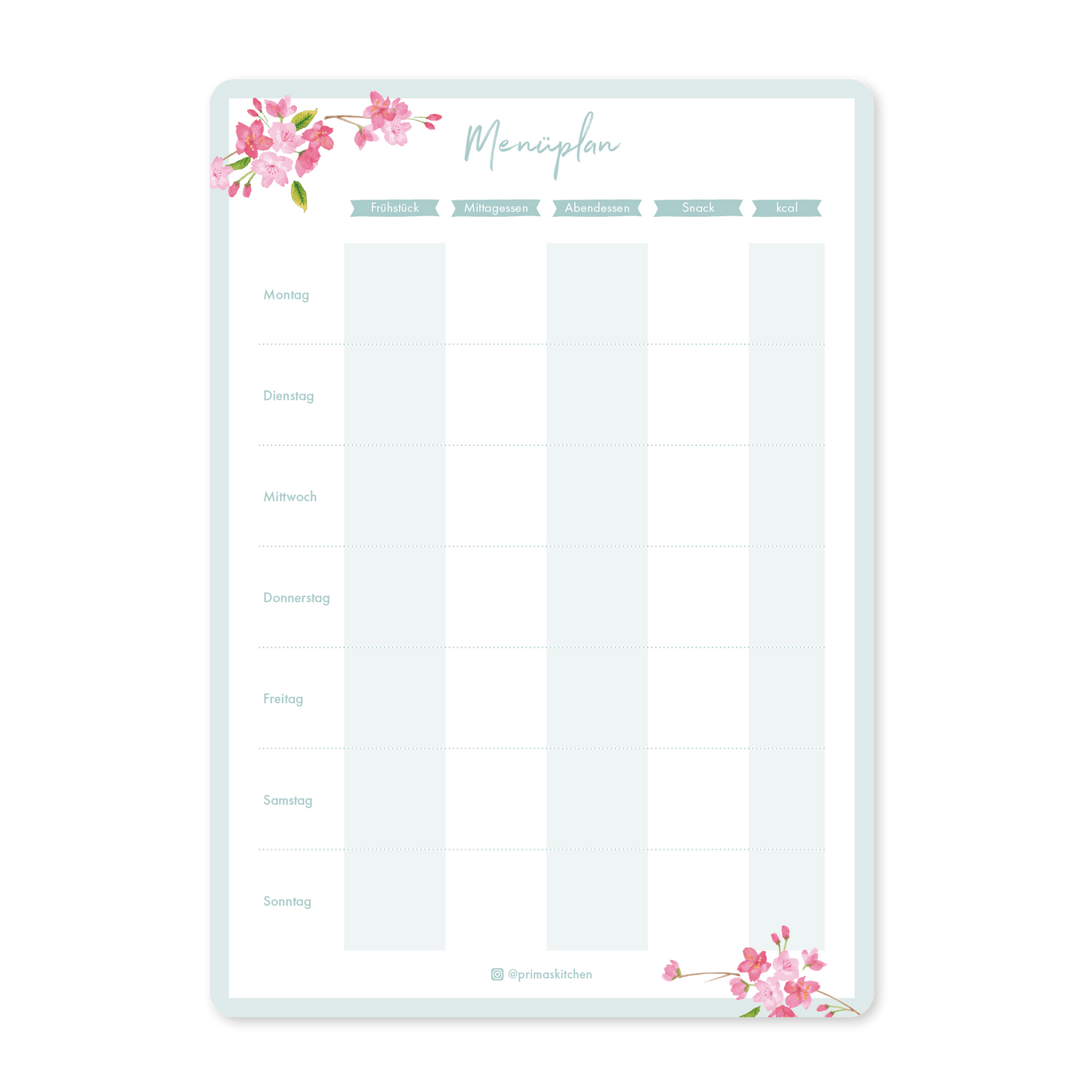 Menüplan - Primaskitchen