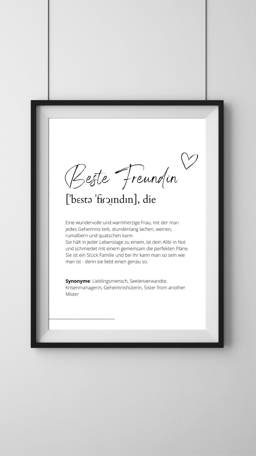 Poster "Beste Freundin" - Primaskitchen