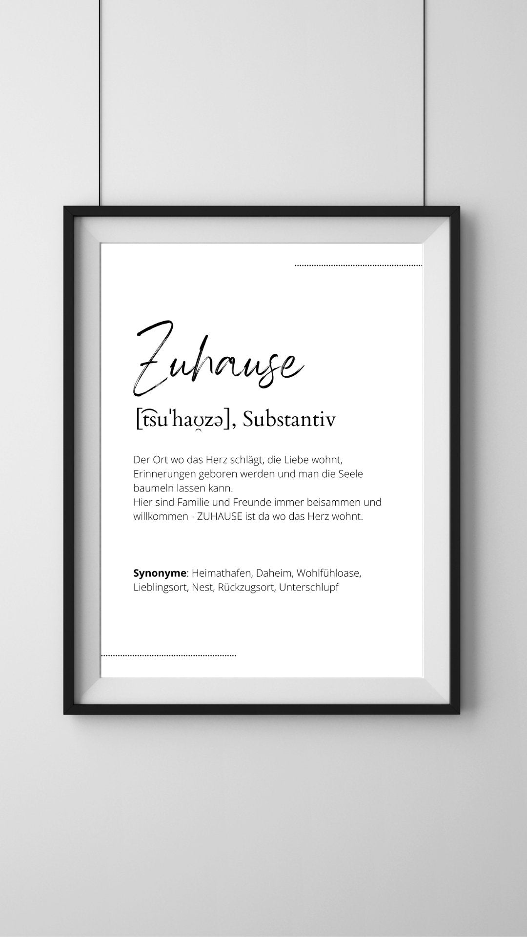 Poster "Zuhause" - Primaskitchen