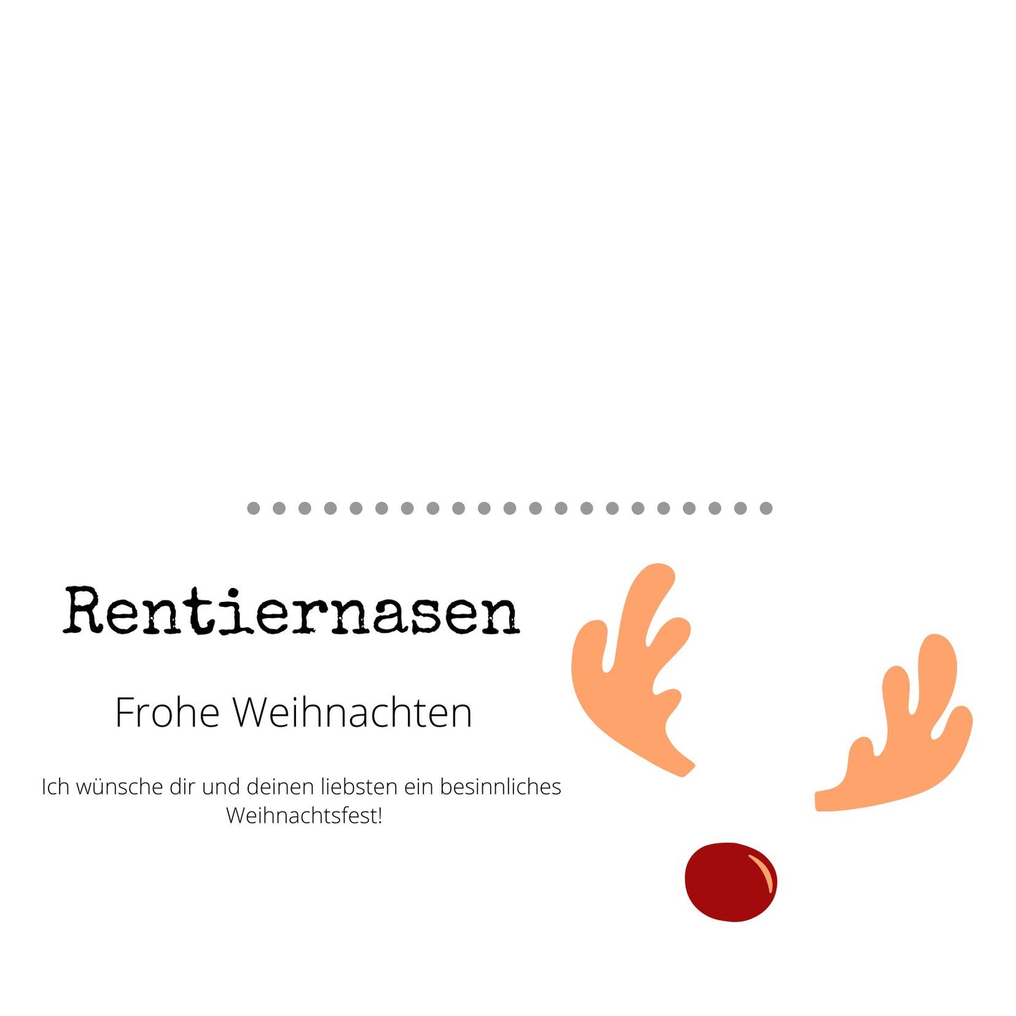 DIY - Rentiernasen Vorlage