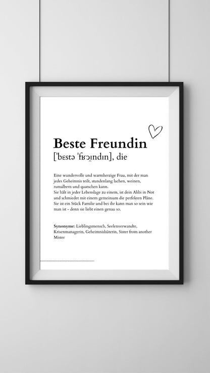 Poster "Beste Freundin" - Primaskitchen