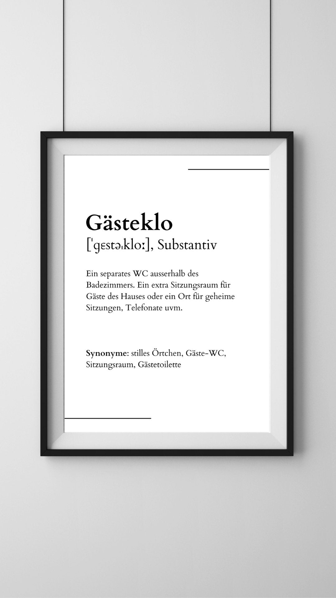 Poster "Gästeklo" - Primaskitchen