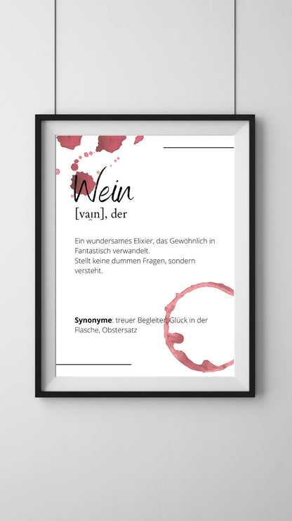 Poster "Wein" - Primaskitchen
