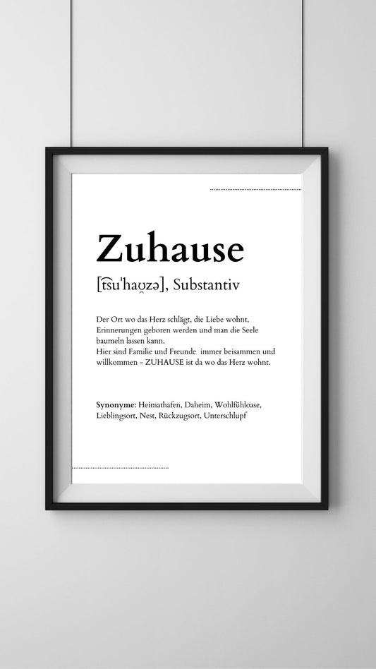 Poster "Zuhause" - Primaskitchen